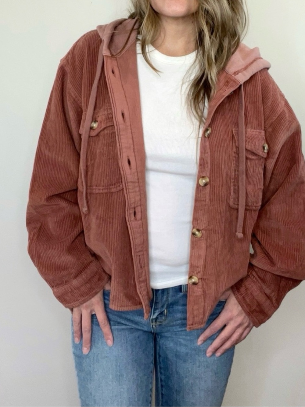 Lucky Brand NWT Corduroy Hoodie Jacket - Size M - Picture 2 of 9